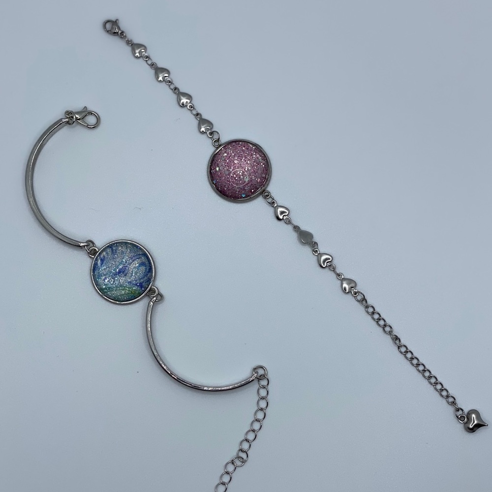 Color strip post earrings - Picture 4 of 6